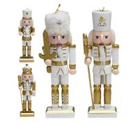 Jubepk Nutcracker Ornament Set, Christmas Nutcracker Soldier, Wooden Nutcrackers Figures, Nutcrackers Tree Decorations for Decorating Christmas Trees, Tabletops, Or Home Displays