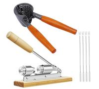 Jubepk Pince à noix, ouvre-pince à noix | Ouvre-macadamia, pince à noix, outils à main en noisette, 6 pièces de casse-noix pour noix, noisettes, amandes, macadamia, noix de paranut