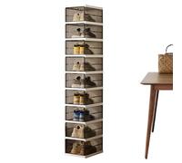 Jubepk Shoe Rack, Shoe Organizer, Space Saving Stackable Design, Dustproof and Protective, Sneaker Bin Box for Bedrooms, Chambres, Hallways, or Workplaces, Multicolore