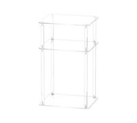 Jubepk Small Side Table, transparente Acrylic End Table, Tall Accent Stand, Multi-Functional Display Shelf, Compact Modern Furniture for Apartment, Chambre, Bathroom, Hôtel, Rental, Living Room