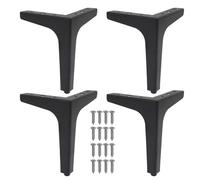 Jubepk Table Legs Metal, Heavy Duty Base, Triangle Support Structure, Angled Stable Design, Rust-Resistant Coating, Ideal for Furniture Dining Family Kitchen Counter Home Use