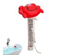 Jubepk Thermomètre flottant en forme de cancer, facile à lire, capteur de température de l'eau de bassin, pour femmes, hommes, propriétaires, sportifs, arrière-cour, vacances d' , maison