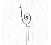 Jubilofex Pluviomètre en forme d'escargot - Compteur de pluie décoratif en métal, piquet de jardin, collecteur de tubes en verre | Pour balcon, terrasse, pelouse, ferme, piscine, décoration extérieure