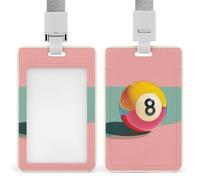 Jubonexis Porte-badge contemporain à 8 boules rose pastel avec clip rétractable, protecteur de carte, badge nominatif pour travail, bureau, médecin, infirmière