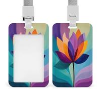 Jubonexis Porte-badge rétractable en forme de fleur de lotus pour le travail, le bureau, les médecins, les infirmières