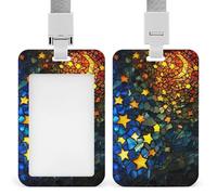 Jubonexis Porte-badge rétractable en verre teinté avec clip pour carte d'identité, porte-nom pour travail, bureau, médecin, infirmière