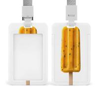 Jubonexis Porte-badge rétractable jaune et orange avec clip pour carte d'identité, porte-nom pour le travail, le bureau, les médecins, les infirmières