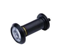 Judas de porte à 220 degrés en laiton, 2 pièces, avec couvercle confidentialité robuste for l'épaisseur la Pour Bureau à Domicile(16mm-black)