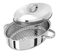 Judge Tc182 35 x 25 cm Thermic Plat à rôtir Ovale avec Couvercle dôme en Acier Inoxydable