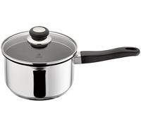 Judge Vista Grande Casserole antiadhésive en Acier Inoxydable avec Bec verseur 20 cm 3 L, Filtre en Verre et Couvercle verseur, Compatible Induction, Passe au Four