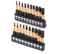 Juego de 20 puntas hexagonales magnéticas 1/4" para destornillador, brocas llave Allen de acero aleado, métricas e imperiales, precisión y durabilidad
