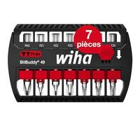 Wiha Wiha Jeu d'embouts BitBuddy® embout TY de 49 mm Phillips, Pozidriv, TX 7 pcs 1/4" dans un coffret (42116) Quantité:1