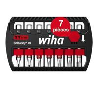 Jeu de 7 embouts BitBuddy TY PZ-Torx 49mm WIHA + attache-ceinture - 42118
