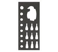 Juego de llaves, puntas y vasos de 1/2" en bandeja de foam 1/3 Fit&Go (25 piezas) - Ref: FF1E2207 - Unid: 1
