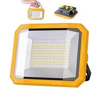 Jueholla Projecteur LED Rechargeable Solaire, 10000LM, 7800mAh, 4 Modes | 60W, Aimants, Sortie USB, Lumière Rouge et Bleue, IP54, Portable pour Camping, Pêche, Urgences, Chantier, Garage