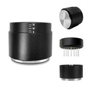 JUELICH Distributeur Café 3-en-1 et Tamper avec Outil WDT - Kit Outils Espresso Réglable - Accessoires Espresso Professionnel pour Portafilter 53mm (53mm)