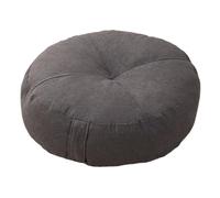 Jugutyeg Coussin de Sol Rond, Coussin de Méditation pour Canapé, Coussin D'assise, Coussin Décoratif en Lin Résistant pour Adultes et Enfants, pour La Médi, Gris Foncé