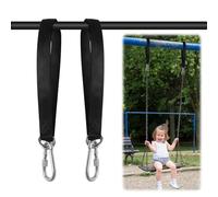 Juibao Sangle Balancoire 50cm, Lot de 2 Sangles de Suspension en Nylon avec 2 Mousquetons Crochets, Charge Max 400KG, Fixation Résistant pour Balançoire, Hamac, Chaises Suspendues