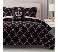 Juicy Couture Parure de lit Bed in a Bag en Polyester, Noir, très Grand lit