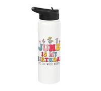 Juin, c'est mon anniversaire, oui, tout le mois, Floral Groovy Flower Stainless Steel Insulated Water Bottle