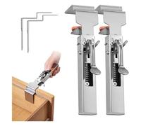 Juinrinet Pince Réglable Tiroir Façade Acier | Épaisseur de la tête 2 mm; ensemble comprend 2 clips; dimensions 9,8 x 4,9 po; métal robuste pour armoires et tiroirs.