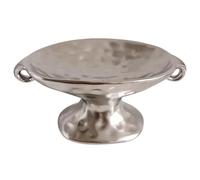 Juinrinet Porte-Savon Céramique À Deux Oreilles, Décoration Rétro Argent | Idée cadeau pour pendaison de crémaillère ou mariage, ce porte-savon rétro argent ajoute élégance à la salle de bain.