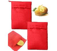 JUKOTA 2 pièces Sac Pomme de Terre, Sac de Cuisson Pomme de Terre,Sac Pomme de Terre Micro Onde,Sac de Cuisson Lavable,Sac de Cuisson Micro Ondes,Sac Pomme Terre Micro Onde, 25 * 19cm