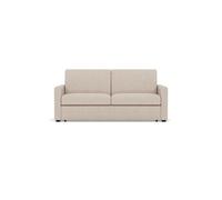 Julia - canapé lit 3 places convertible express couchage quotidien 140 cm matelas 14 cm en tissu - Beige