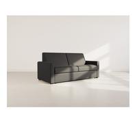 Julia - canapé lit 3 places convertible express couchage quotidien 140 cm matelas 14 cm en tissu - Noir