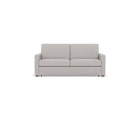 Julia - canapé lit 3 places convertible express couchage quotidien 140 cm matelas 18 cm en tissu - Gris clair