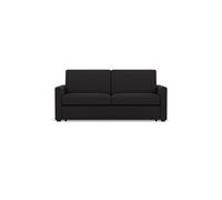 Julia - canapé lit 3 places convertible express couchage quotidien 140 cm matelas 18 cm en tissu - Noir
