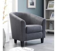 Julian Bowen Fauteuil cabriolet Hugo, gris ardoise