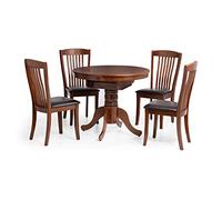 Julian Bowen Table à Manger Ronde à Ovale Extensible Canterbury, Acajou, Brown