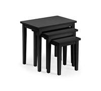 Julian Bowen Tables gigognes Cleo, noir, Height: 46, Width: 48, Depth: 33cm