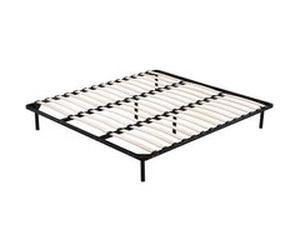 JULIE - Solide et Confortable Sommier Cadre a lattes + Pieds 180x200 x 29 cm en Metal - Montage Rapide et Facile - epaisseur du Metal +/- 1,2 mm 3 x 14 Lattes en 9mm noir G