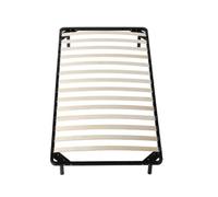 Julie - Solide et Confortable Sommier Cadre a lattes + Pieds 90x190 x 29 cm en Metal