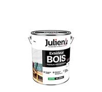 Julien Peinture Bois Microporeux Extérieur Satin - Portes, fenêtres, portails, mobilier de jardin - Blanc 5 L