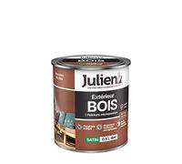 Julien Peinture Bois Microporeux Extérieur Satin - Portes, fenêtres, portails, mobilier de jardin - Brun Cuivre 0,5 L