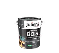 Julien Peinture Bois Microporeux Extérieur Satin - Portes, fenêtres, portails, mobilier de jardin - Gris Anthracite 5 L