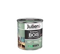 Julien Peinture Bois Microporeux Extérieur Satin - Portes, fenêtres, portails, mobilier de jardin - Vert Provence 0,5 L