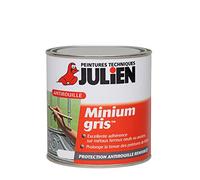 Julien Peinture Minium Gris - Primaire antirouille pour fer - Mat Gris Bleuté 2,5L