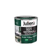 Julien Peinture Multi-Matériaux Satin en phase Aqueuse - Bois, Fer, Alu, PVC, Zinc, Acier galvanisé, brut ou peint - Vert Basque 2 L
