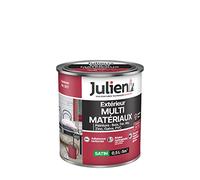 Julien Peinture Multi-Matériaux Satin en phase Aqueuse - Bois, Fer, Alu, PVC, Zinc, Acier galvanisé, brut ou peint - Framboise 0,5 L