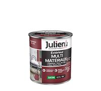 Julien Peinture extérieur multi-matériaux Satin – Rouge Basque RAL3004 – 0,5 L