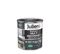 Julien Peinture Extérieur Multi-matériaux Satin phase aqueuse 0,5 L Gris Anthracite RAL7016