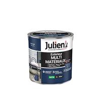 Julien Peinture Multi-Matériaux Satin en phase Aqueuse - Bois, Fer, Alu, PVC, Zinc, Acier galvanisé, brut ou peint - Bleu Cobalt 2 L