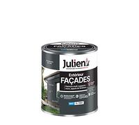 Julien Peinture pour Façades Multi-Supports en phase Aqueuse - Murs extérieurs, appuis de fenêtres, soubassement, gouttières - Anthracite 1 L
