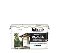 Julien Peinture pour Façades Multi-Supports en phase Aqueuse - Murs extérieurs, appuis de fenêtres, soubassement, gouttières - Blanc 2,5 L