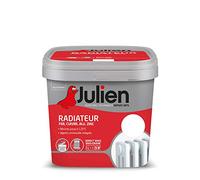 Julien Peinture Radiateur Acrylique, Fer, Cuivre, Alu, zinc - Direct sans sous-couche, Satin, Blanc Satin, 2 L