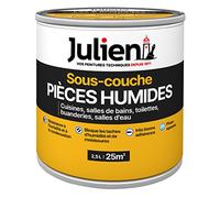Julien Peinture Sous-Couche Cuisine et Salle de bain - Resiste à l'humidité et condensation, conçue pour les pièces humides - Mat Blanc 2,5L